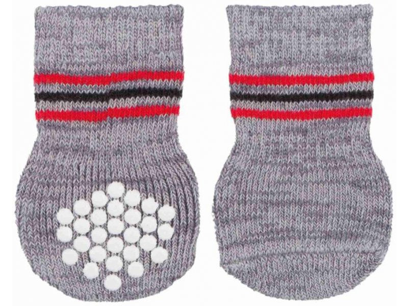 Trixie Dog Socks Non-slip S-M Gray 2pcs