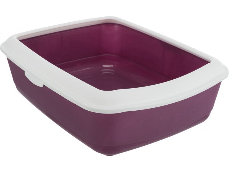Trixie Cat Litter Tray With Rim 37x47cm Berry/White