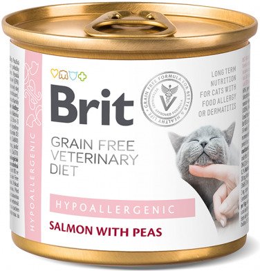 Brit Cat VD Hypoallergenic Salmon & Pea Wet 200gr