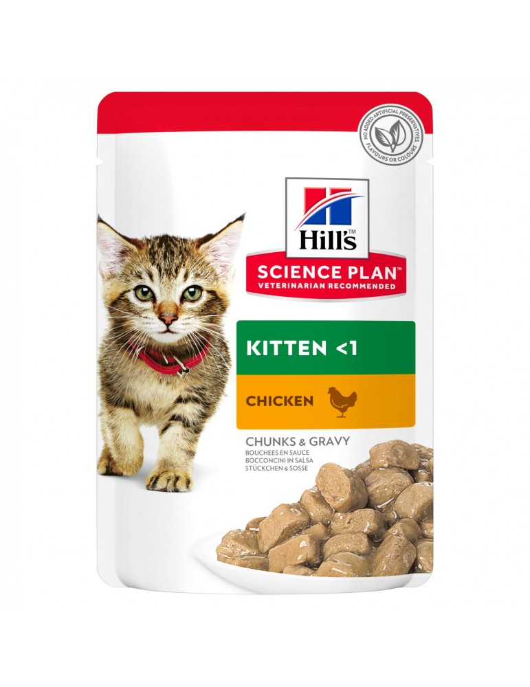 Hills Cat SP Kitten Wet Chunks & Gravy Chicken 85gr