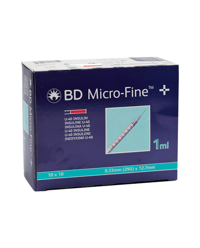 Bd Micro-Fine U40 Insuline Syringe 1ml 29g 10pcs