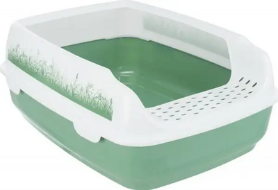 Trixie Delio Cat Litter Tray With Rim 35x20x48cm Green/White