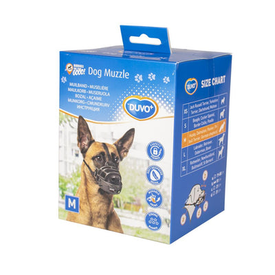 Duvo Dog Muzzle M Black Red