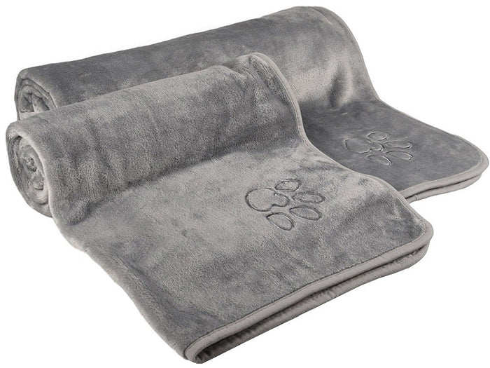 Flamingo Blanket Pulso Grey Paw Print 70x100cm