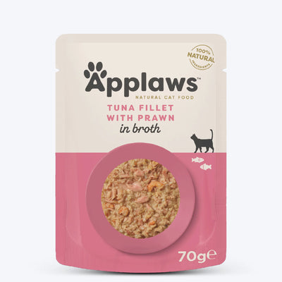 Applaws Cat Pouch Tuna Fillet With Prawns In Broth 70g