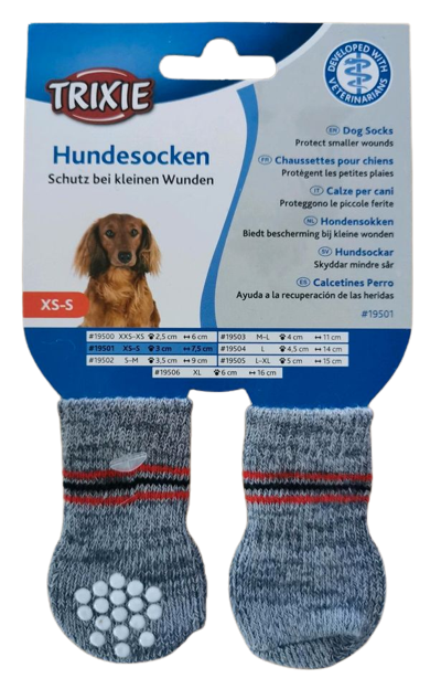 Trixie Dog Socks Non-slip XS-S Gray 2pcs