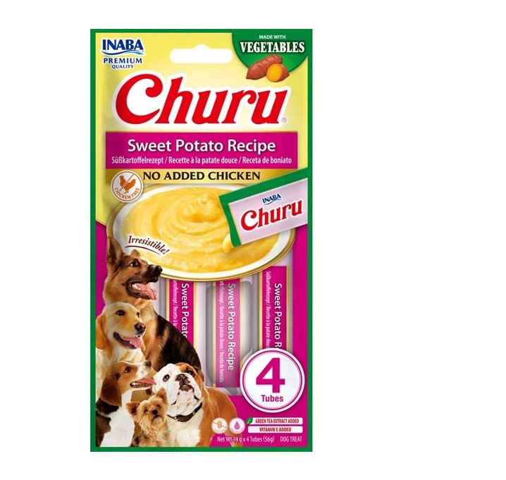 Churu Dog Sweet Potato Recipe 14gx4 Tubes.