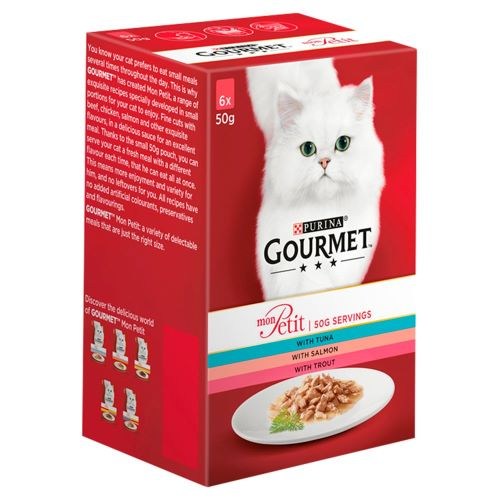 Purina Cat Gourmet Mon Petit Salmon Tuna Trout 6x50gr
