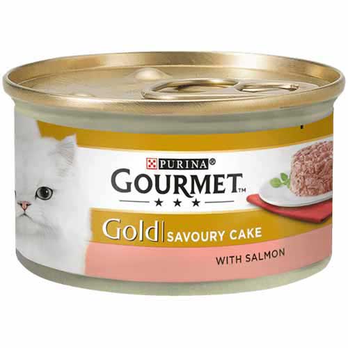 Purina Cat Gourmet Gold Savoury Cake Salmon 85gr