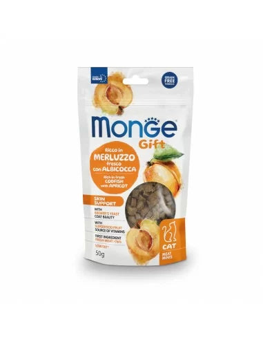 Monge Snack Cat Meat Minis Skin Supp Cod/Apricot 50g