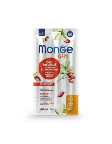 Monge Snack Cat Soft Sticks Fussy Pork/Rosehip/Cheese 15