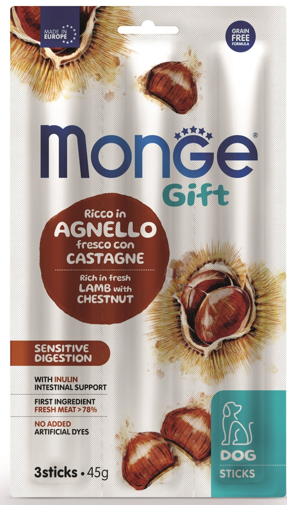 Monge Snack Dog Stick Sensitive Digest Lamb/Chestnt 45g