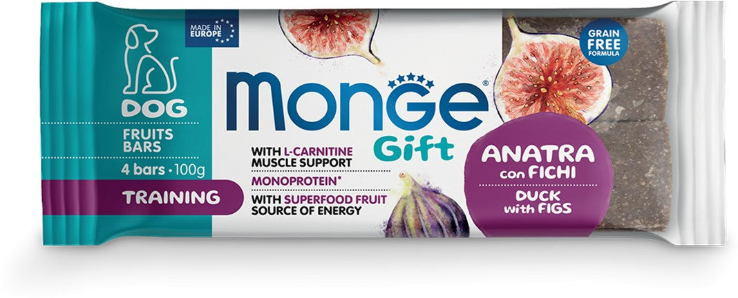 Monge Snack Dog Fruit Bar Training Duck/Figs 100g