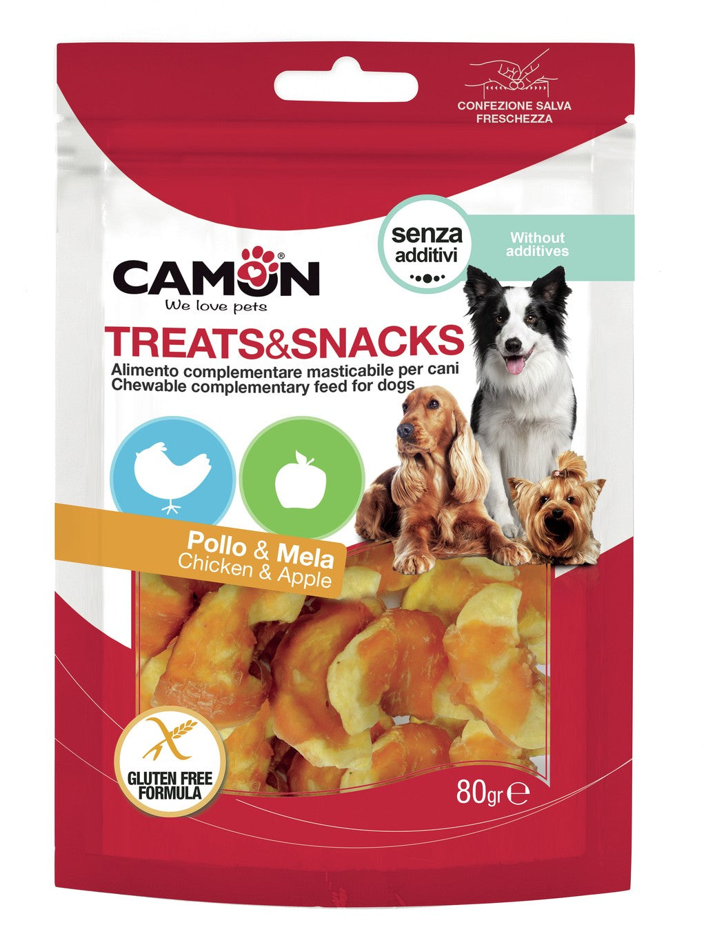 Camon Treats&Snacks Chicken&Apple 80gr
