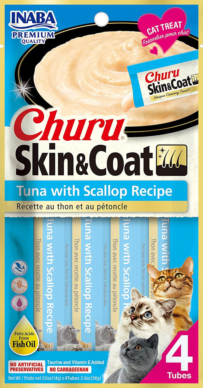 Churu Cat Treats 673 Skin&Coat Tuna Scallop 4pcs