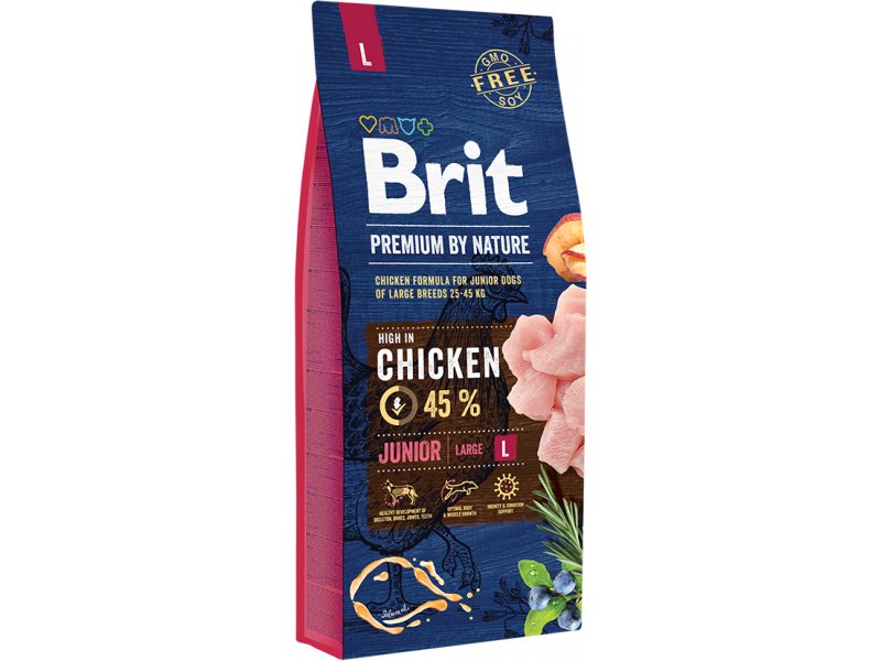 Brit Dog Nature Junior Large 25-45kg Chicken 15Kg