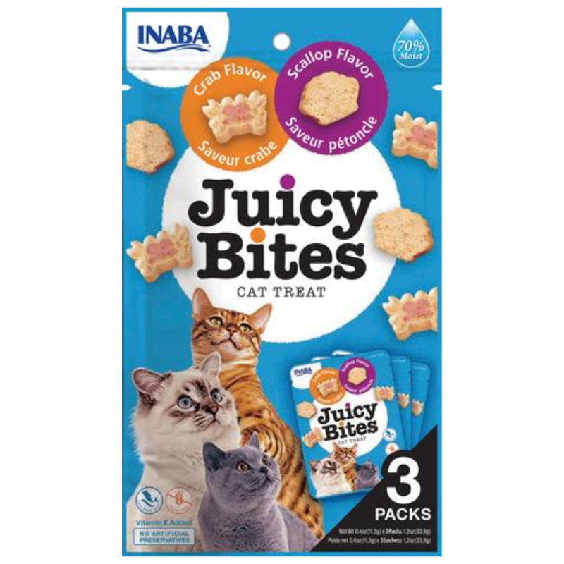 Juicy Bites Cat Treats 703 Crab Scallop 3packs