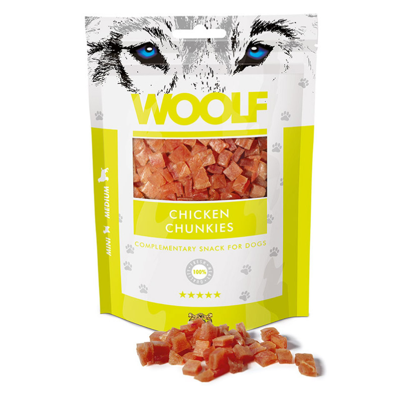 Woolf Snacks Chicken Chunkies 100g