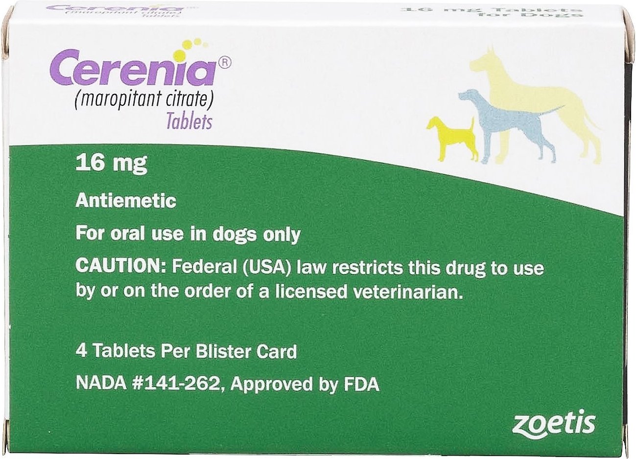 Zoetis Cerenia Maropitant 16mg 4tabs