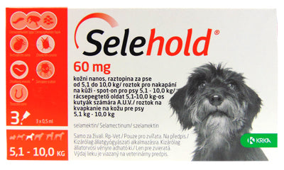 Selehold For Dogs 5-10kg 60mg 3x0,5ml