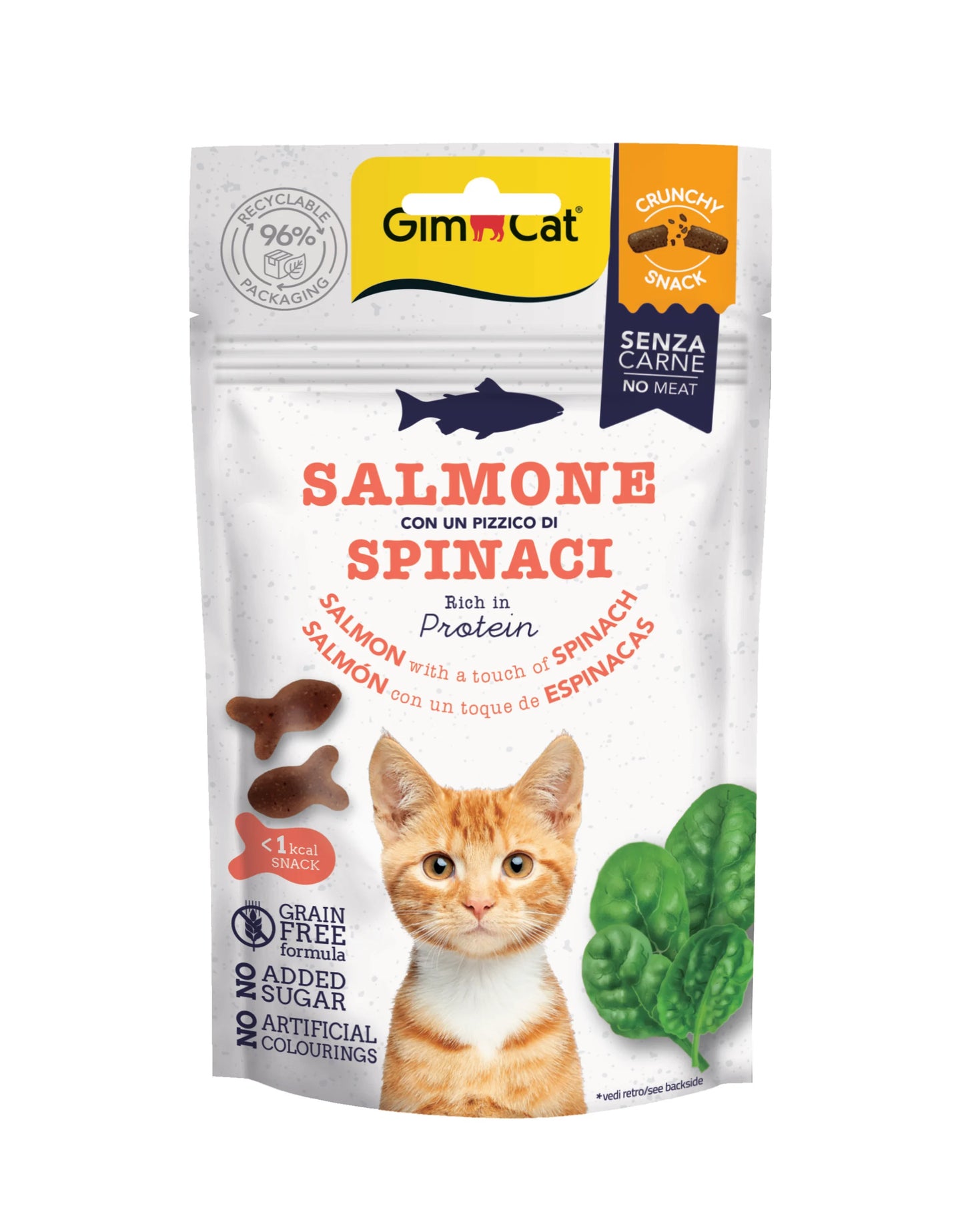 Gimcat Cat Treats Salmon & Spinach 50g