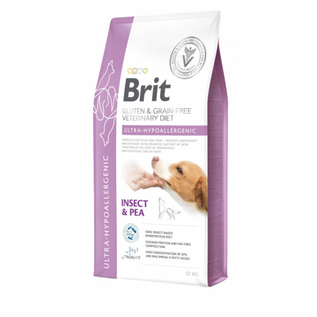 Brit Dog VD Ultra Hypoallergenic Insect & Pea Dry 12Kg