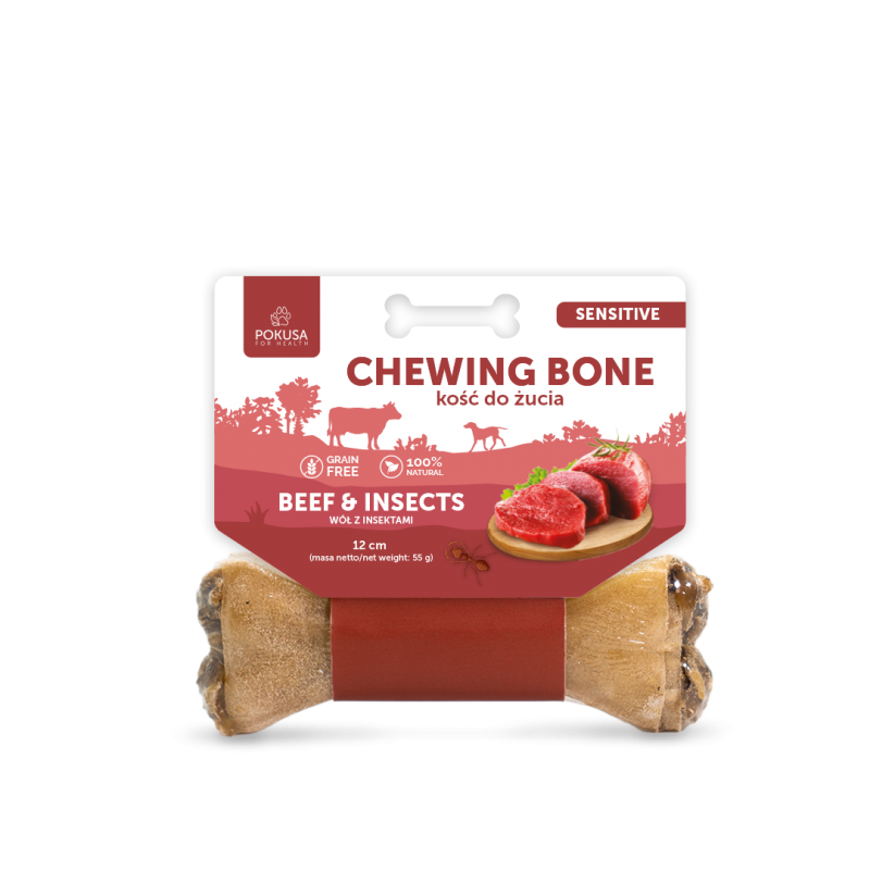 Pokusa Chewing Bone Sensitive Beef&Insects 12cm