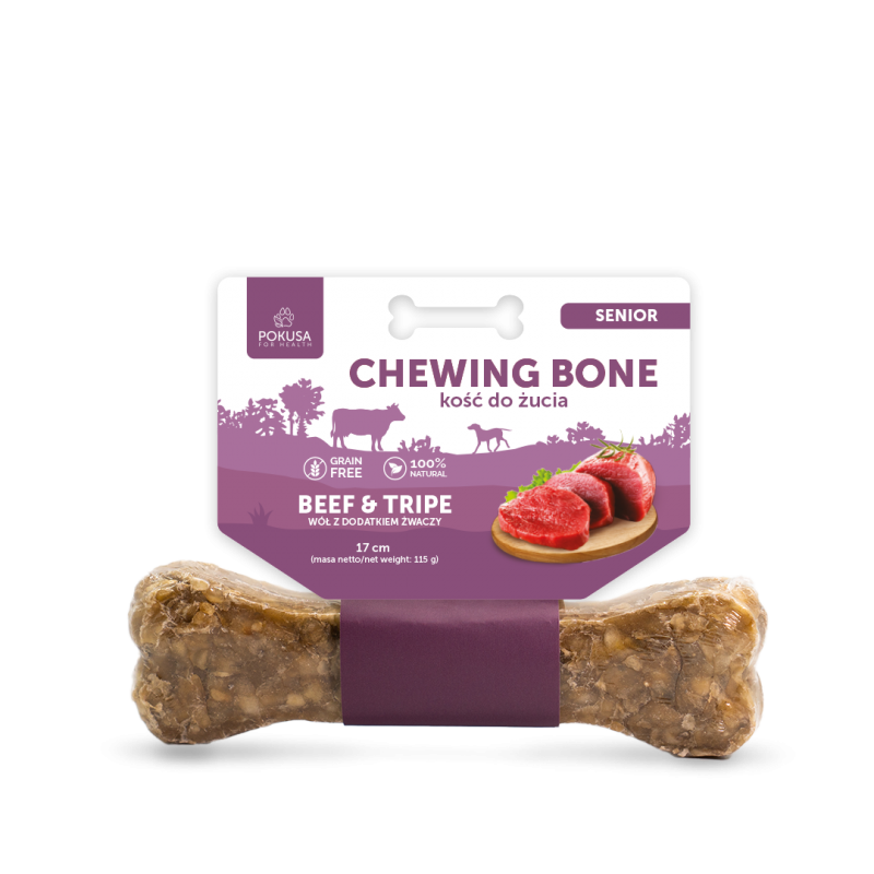 Pokusa Chewing Bone Senior Beef&Tripe 17cm