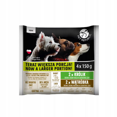 Pet Republic Dog Wet Food Rabbit & Liver 4x150g