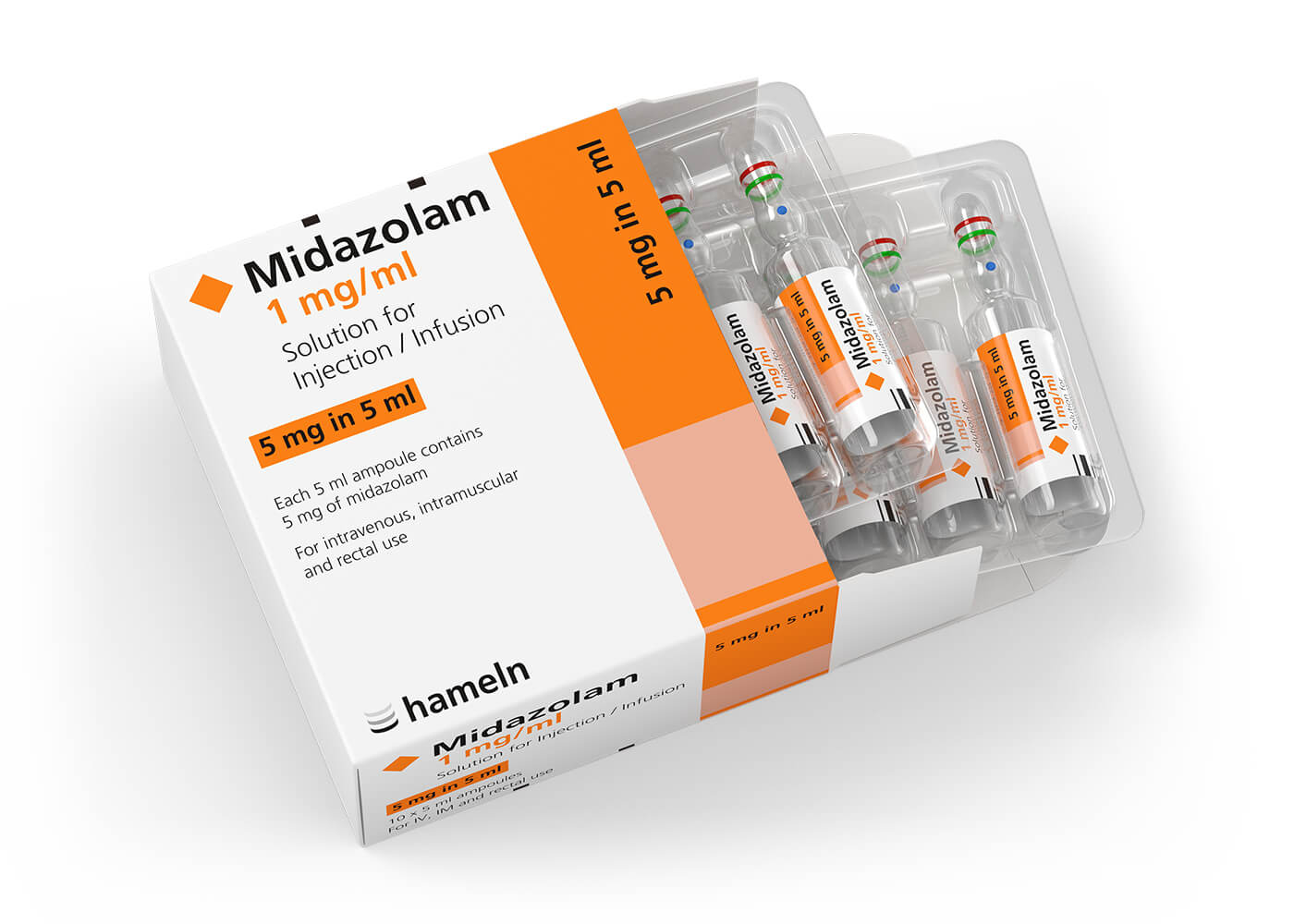 Hameln Midazolam 2ml/ml 5ml vial