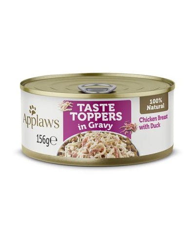 Applaws Dog Tin Taste Toppers Chicken Breast With Duck In Gravy 156g