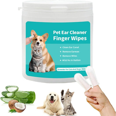 Moggies & Doggies Ears Cleaner Finger Wipes 50pcs
