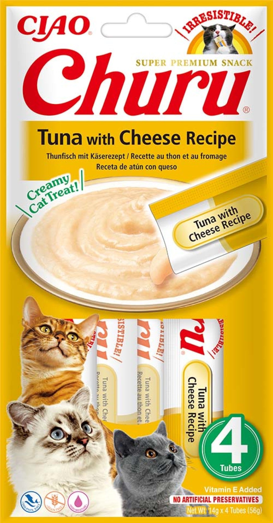 Churu Cat Treats 112 Tuna Cheese Recipe 4pcs