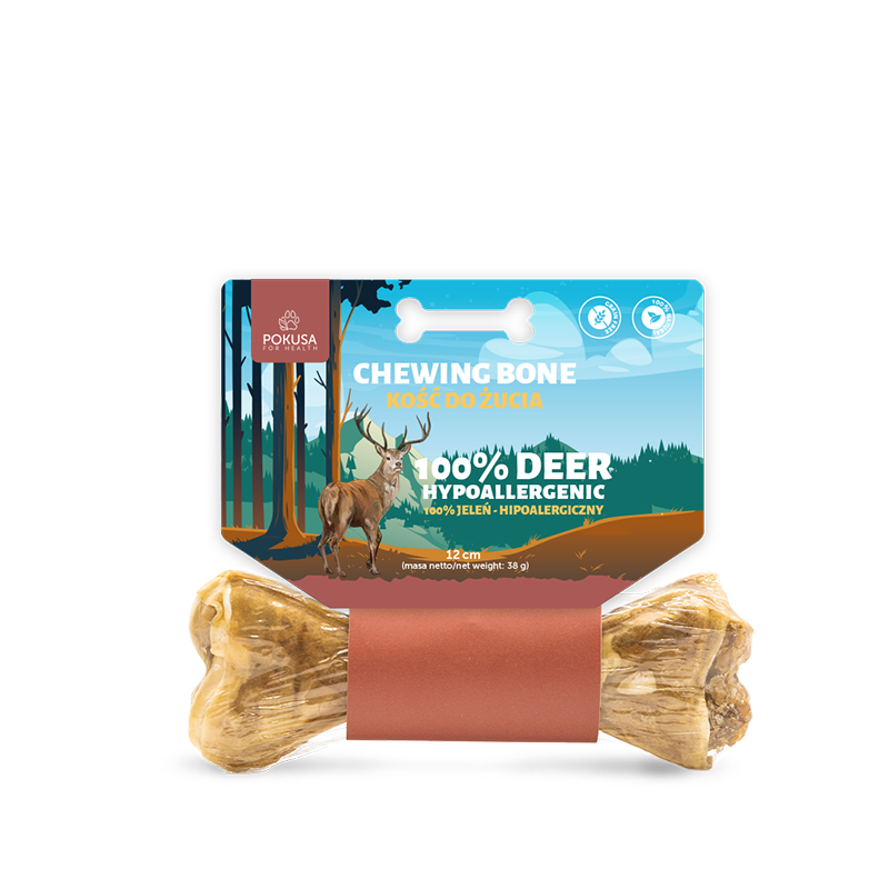 Pokusa Chewing Bone Hypoallergenic Deer 12cm