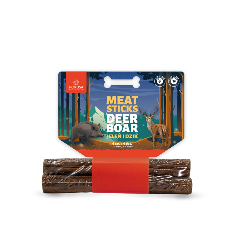 Pokusa Meat Sticks Deer&Boar4pcs
