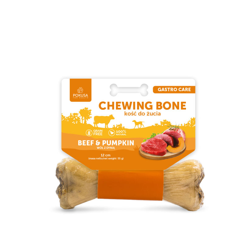 Pokusa Chewing Bone Gastrocare Beef&Pumpkin 12cm