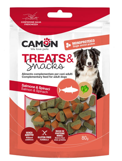 Camon Treats&Snacks Salmon & Spinach Hearts 80g