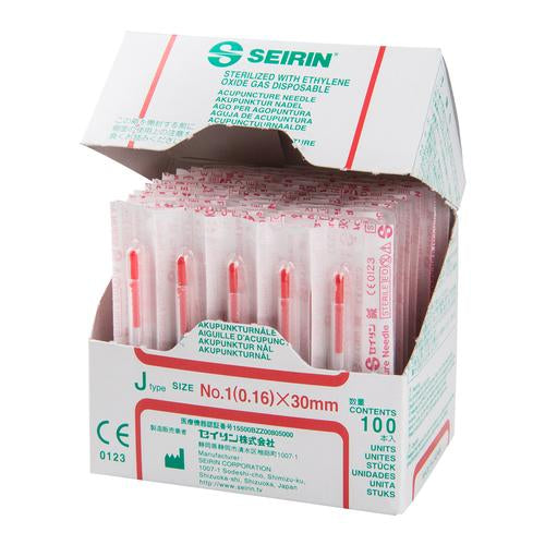 Seirin Acupuncture Needles Red 30mm x 100pcs