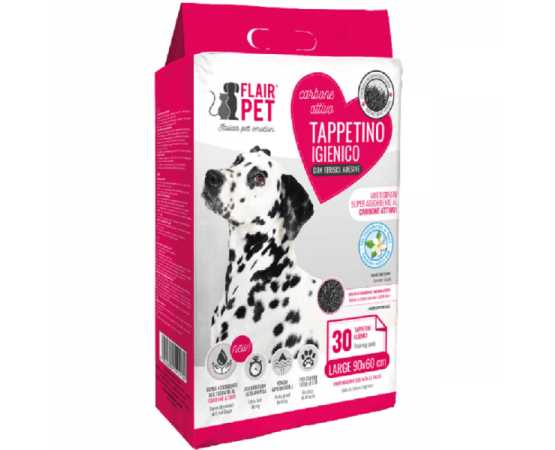 Flair Pet Carbon Hygienic Pads Talcum 60x90cm 36pcs