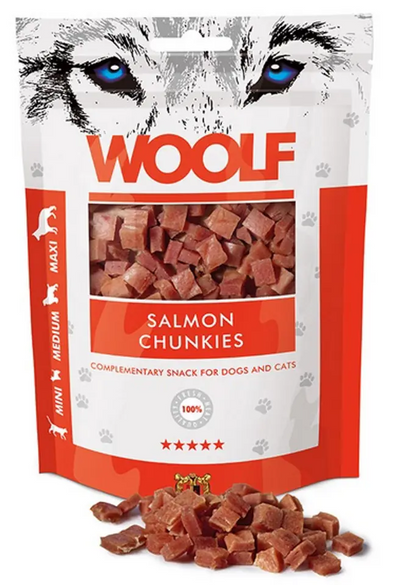 Woolf Snacks Salmon Chunkies 100g
