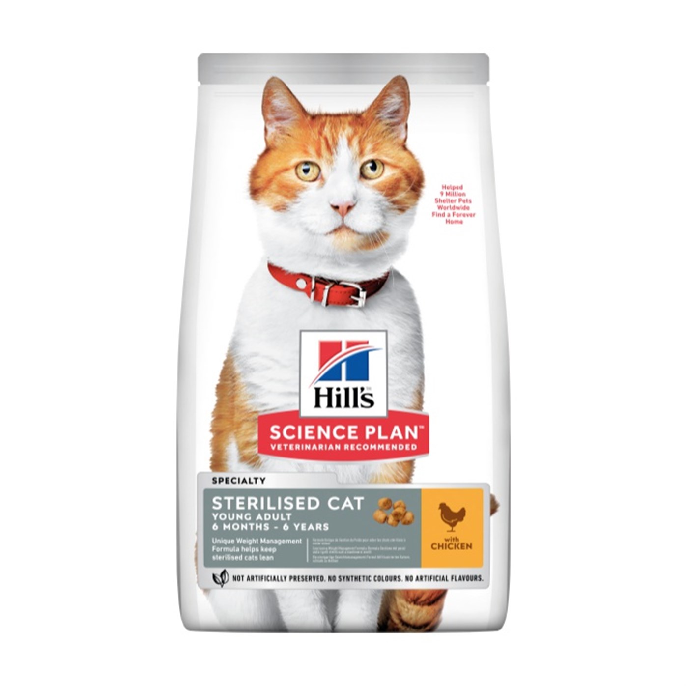 Hills Cat SP Sterilized Young Adult 1-6yrs Dry Chicken 3kg
