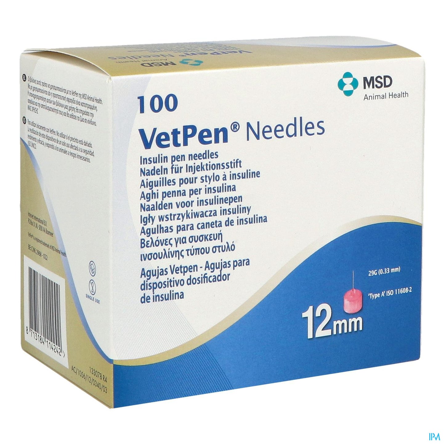 MSD VetPen Needles 12mm 100pcs