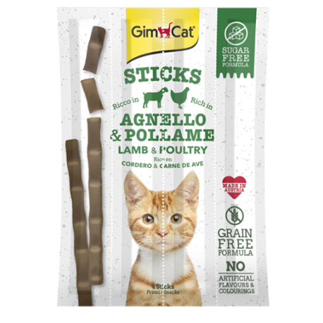 Gimcat Cat Treats Stick Lamb&Poultry 4pcs