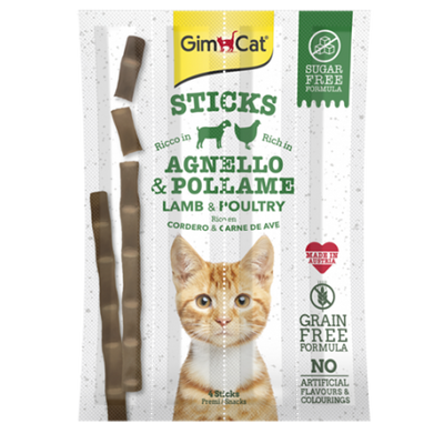 Gimcat Cat Treats Stick Lamb&Poultry 4pcs