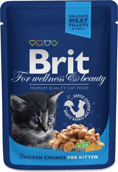 Brit Cat Premium Kitten Chicken Chunks 100gr