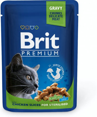 Brit Cat Premium Sterlized Chicken Slices 100gr