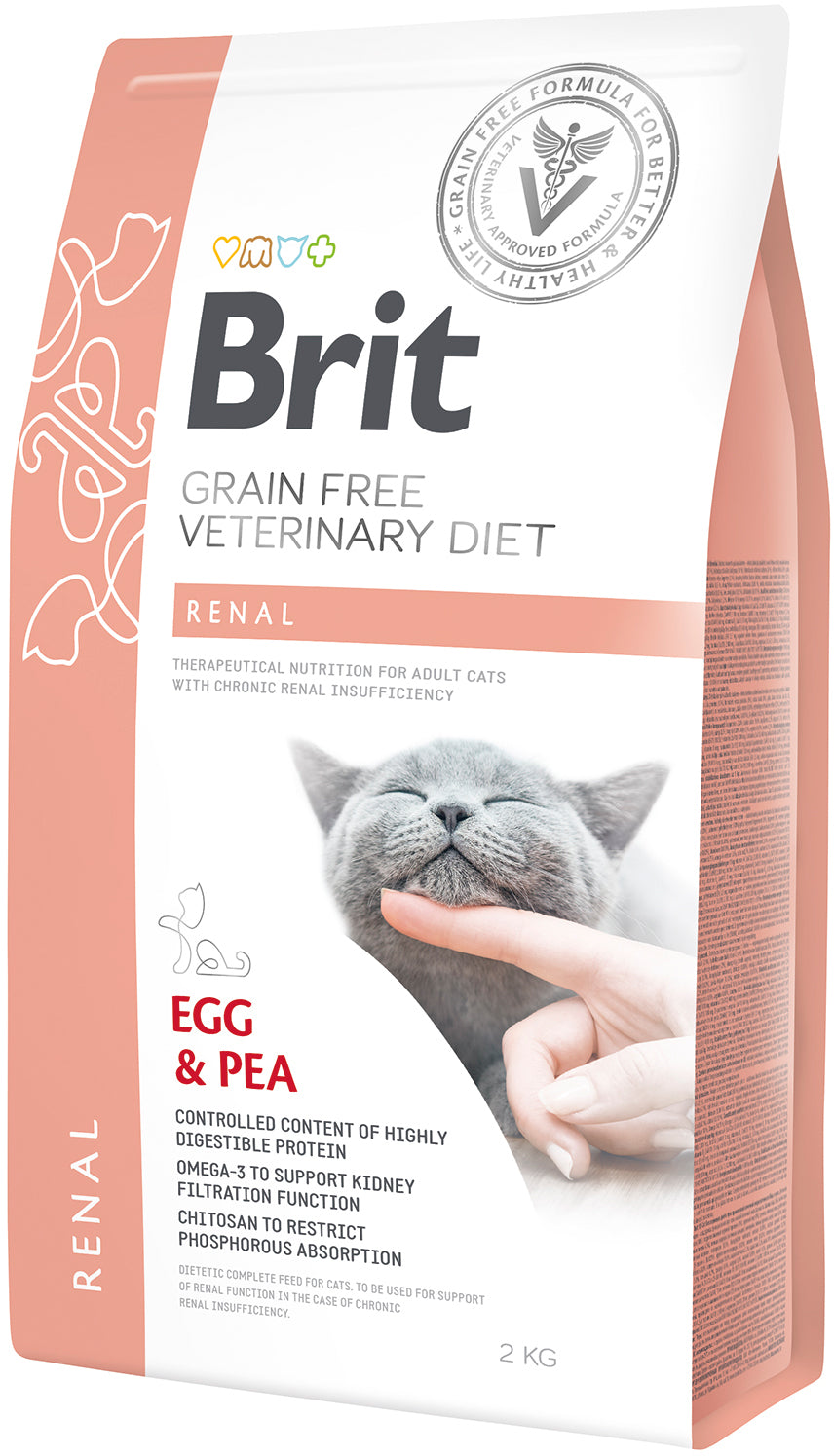 Brit Cat VD Renal Egg & Pea Dry 2Kg