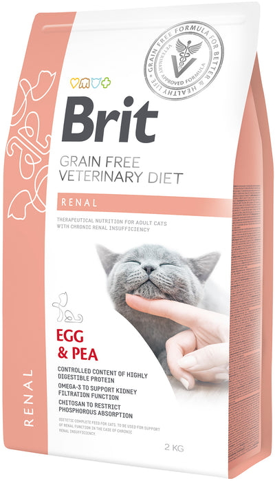 Brit Cat VD Renal Egg & Pea Dry 2Kg