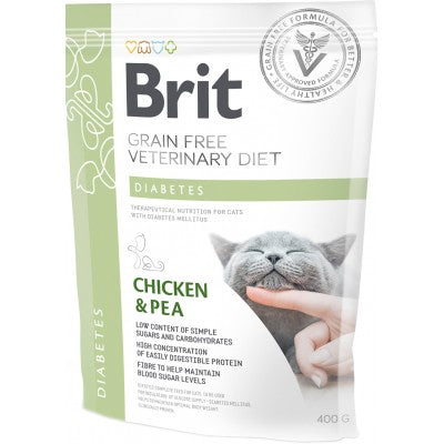 Brit Cat VD Diabetes Chicken & Pea Dry 400gr