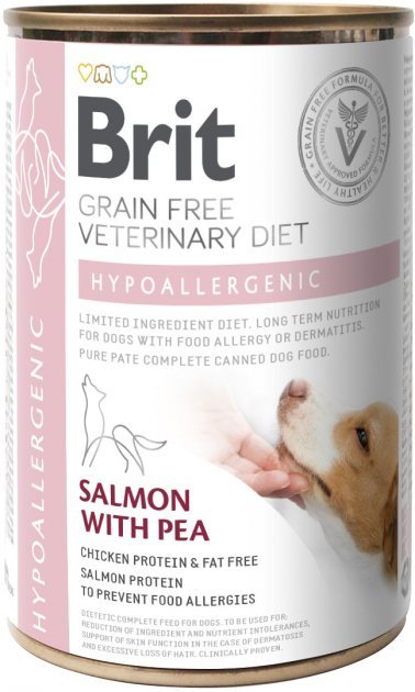 Brit Dog VD Hypoallergenic Salmon & Pea Wet 400gr